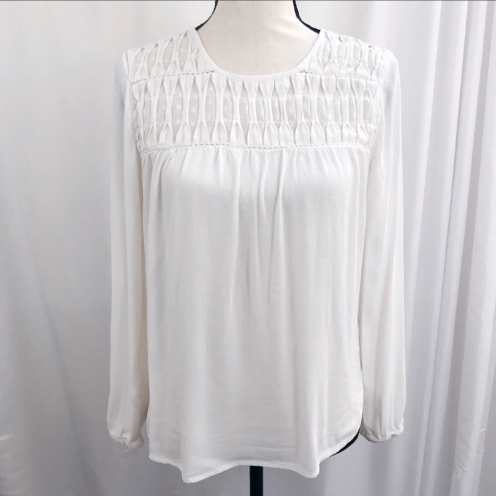 Anthropologie Meadow Rue white blouse